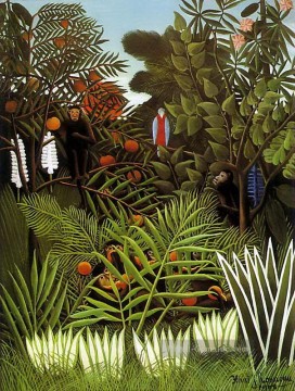 Exotische Landschaft Henri Rousseau Post Impressionismus Naive Primitivismus Ölgemälde